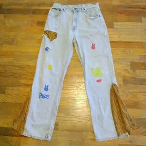 Hippie Bell Bottom Flare Jeans 31x30 Calvin Klein